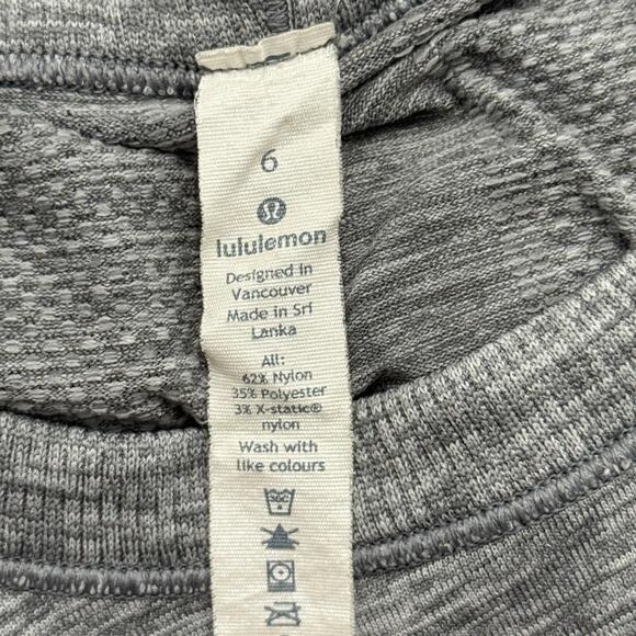 Lululemon Swiftly Tech Long Sleeve Shirt Womens 6 Gray Athletic Running Yoga - Picture 3 of 7